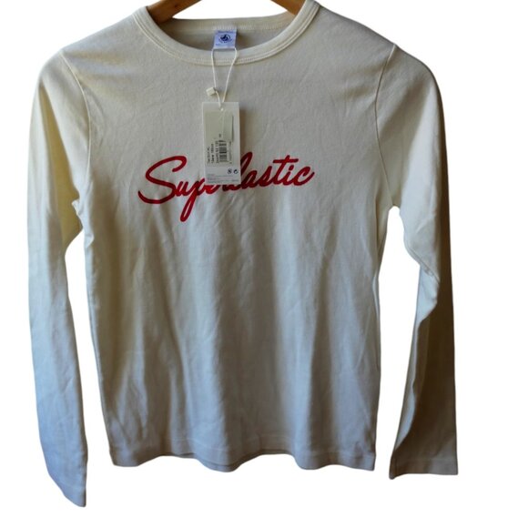 Petit bateau- Long-sleeve ‘Superlastic’ graphic t-shirt  ML- Size 12 yrs-NWT - Picture 1 of 5